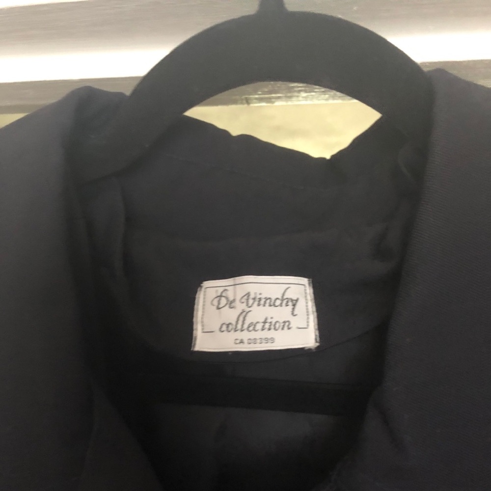 Navy blue retro trench coat size 14, maxi
